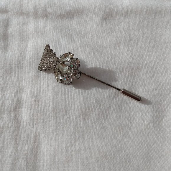 Vintage Austrian Crystal Stickpin Brooch by Continental on Original Card - Picture 14 of 15